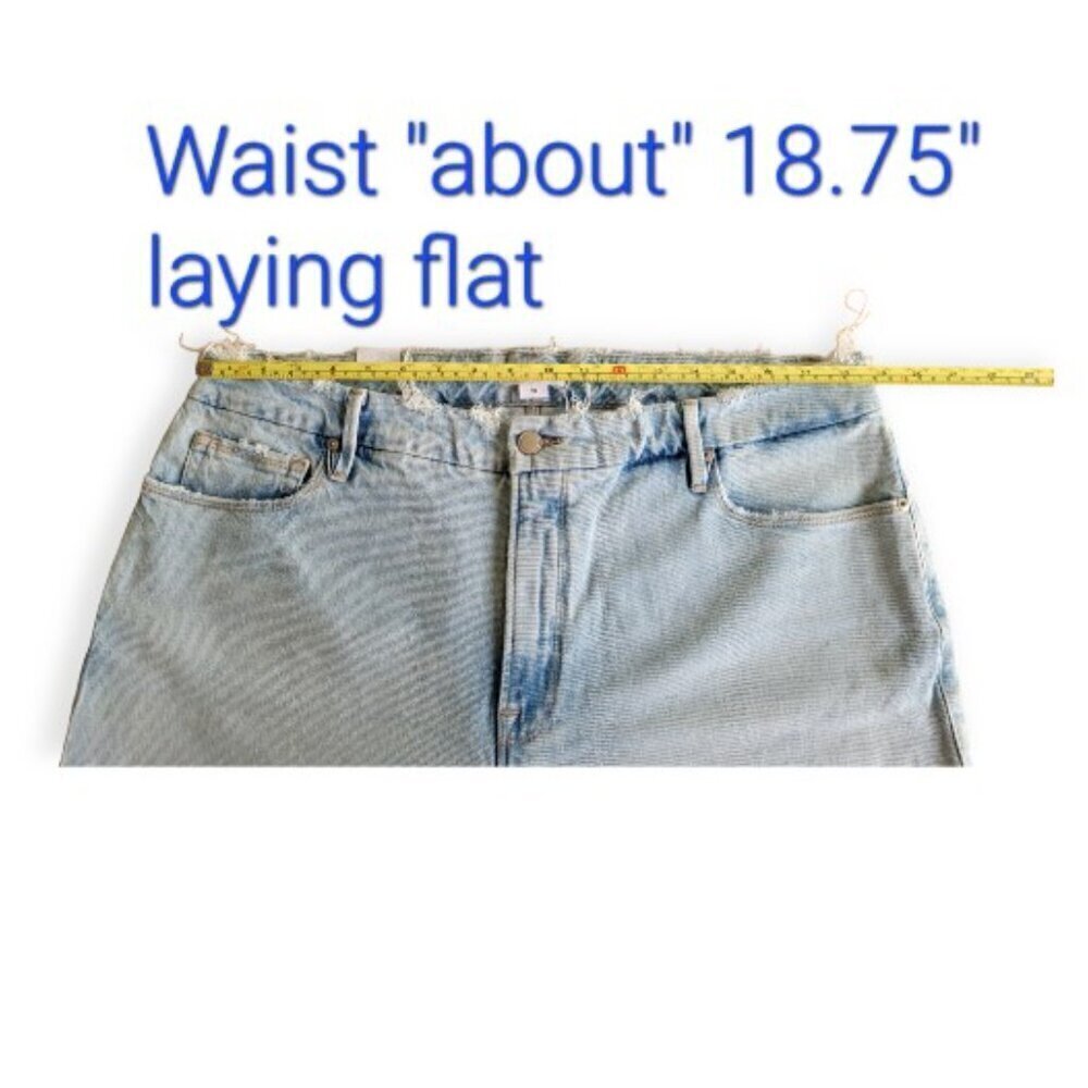 Good American Good Heritage Light Wash Cropped Jeans Size 15 Mid Rise Straight - Picture 9 of 13